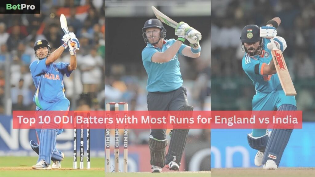 ODI Batters with Most Runs for England vs India