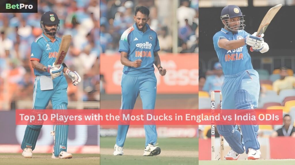 Most Ducks in England vs India ODIs