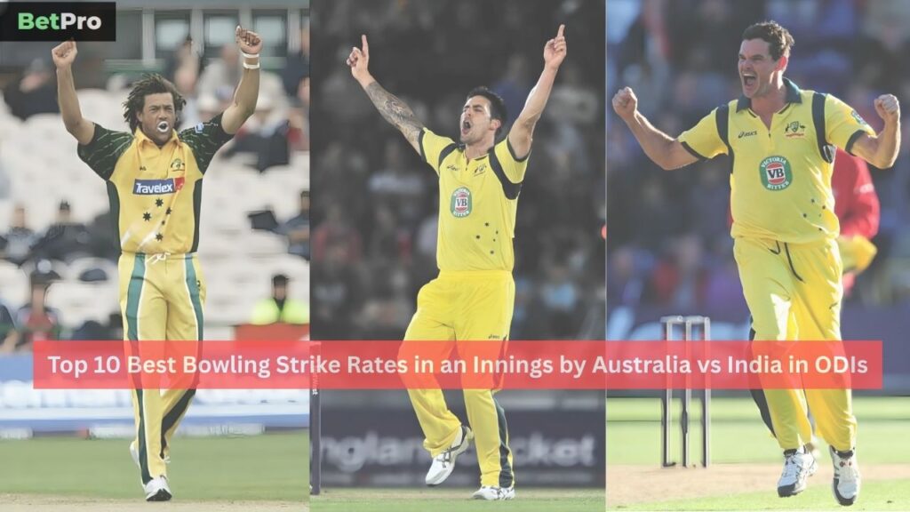 Best Bowling Strike Rates in an Innings by Australia vs India in ODIs